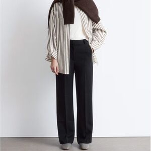 & Other Stories Straight Press-Crease Trousers in Black